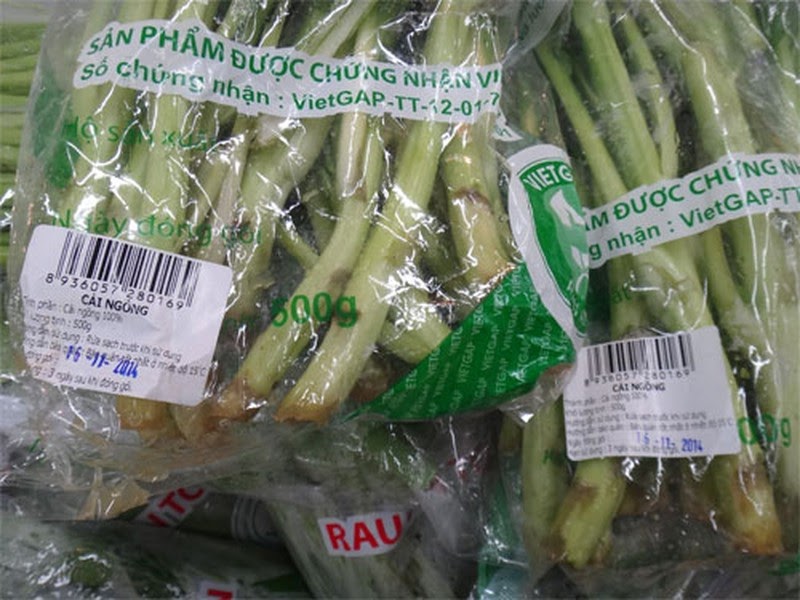 Sản phẩm rau được sản xuất theo kỹ thuật trồng rau sạch VietGAP